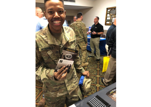 Veteran at a Job Fair